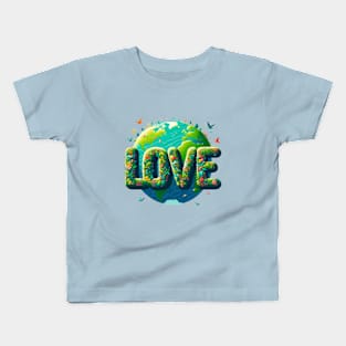 Love World Earth Day 2024 Everyday Kids T-Shirt